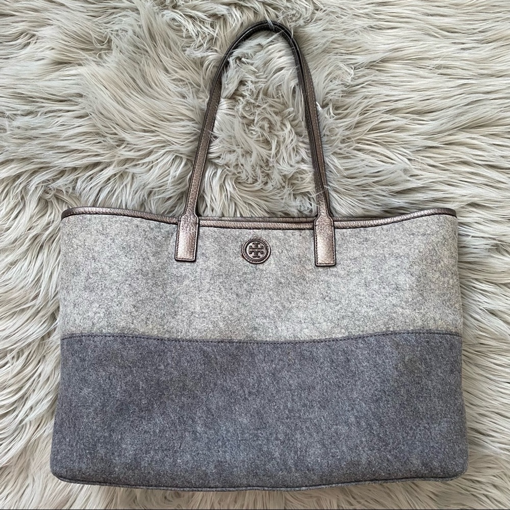 TORY BURCH Ashley Shopper Tote Grey